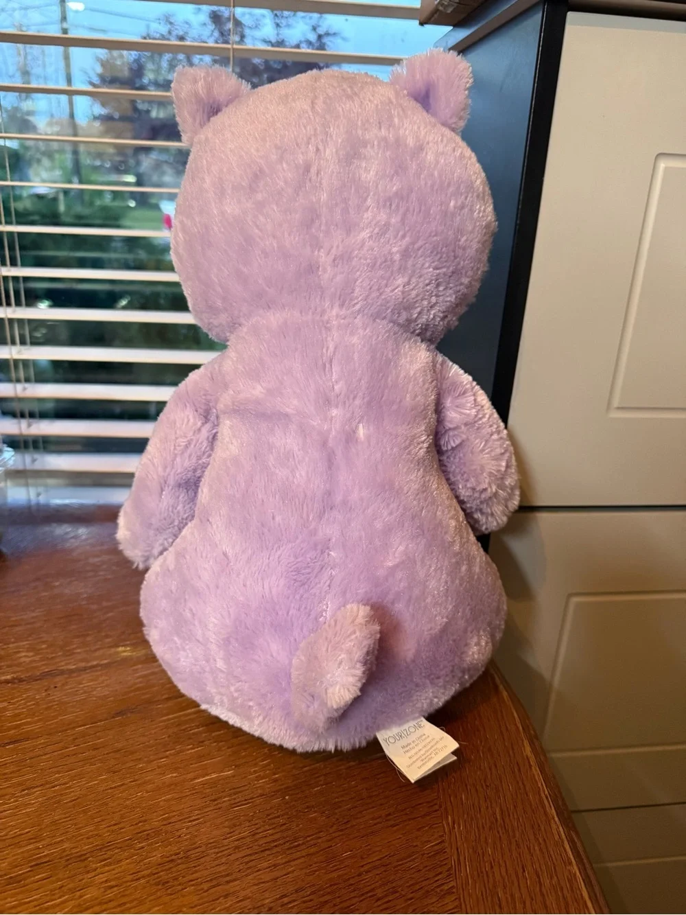 Your Zone Purple Cat Plush Shimmer Glitter Paws Lavender Kitten Stuffed Toy